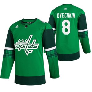 Washington Capitals Pelipaita Alexander Ovechkin #8 Vihreä 2020 St Paddy's Day